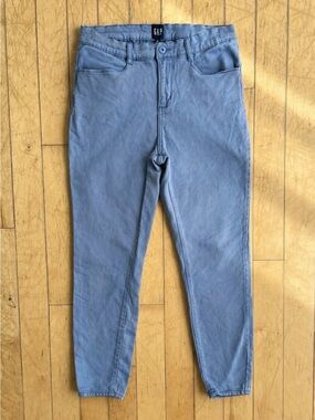 GAP High-Rise Blue Skinny Minimalist Stretch Jogger Style Blue Pants Size 12